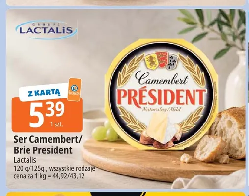 Ser Brie Président Lactalis promocja w Leclerc