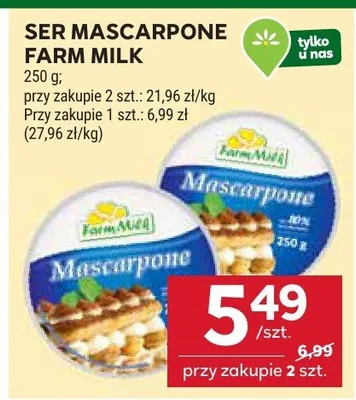 Ser Mascarpone promocja w Stokrotka
