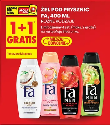 Żel pod prysznic Fa Soft Coconut Milk promocja w Biedronka