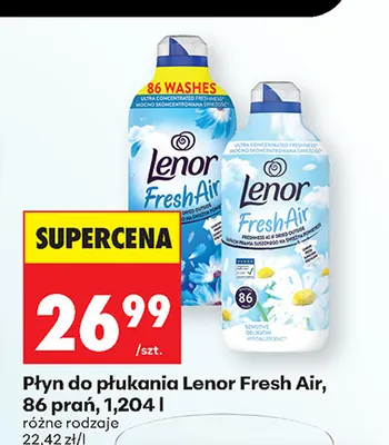 Płyn do płukania Lenor Fresh Air 86 prań promocja w Biedronka
