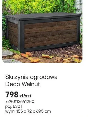 Skrzynia ogrodowa Deco Walnut promocja w Castorama