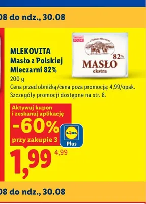 Masło ekstra z Polskiej Mleczarni promocja w Lidl