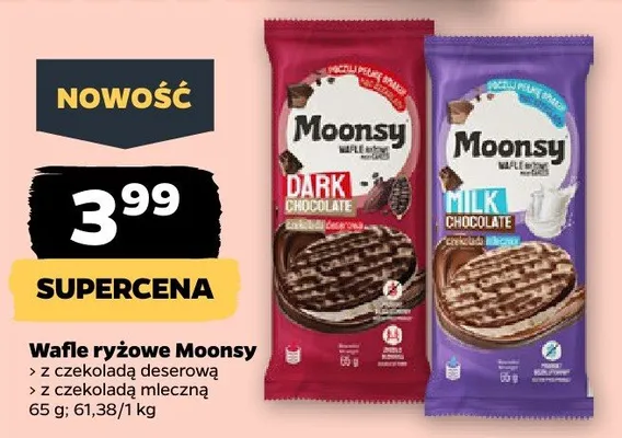 Wafle ryżowe z czekoladą deserową promocja w Netto