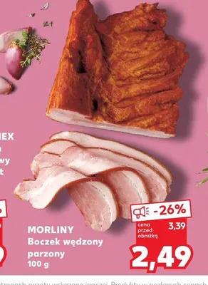 Boczek wędzony parzony Morliny promocja w Kaufland
