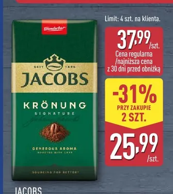 Kawa mielona Jacobs Krönung promocja w Aldi