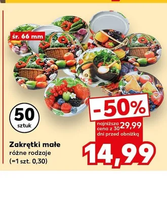 Zakrętki małe śr. 66mm promocja w Kaufland