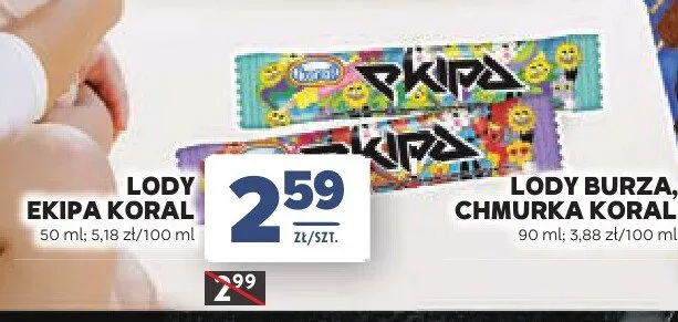 Lody Ekipa Koral promocja w Stokrotka