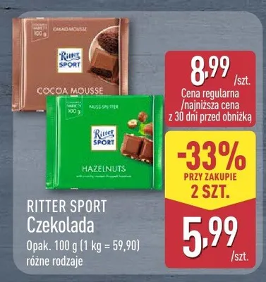 Czekolada różne rodzaje promocja w Aldi