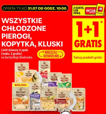 Pierogi ruskie Nasze Smaki Mega Paka promocja w Biedronka