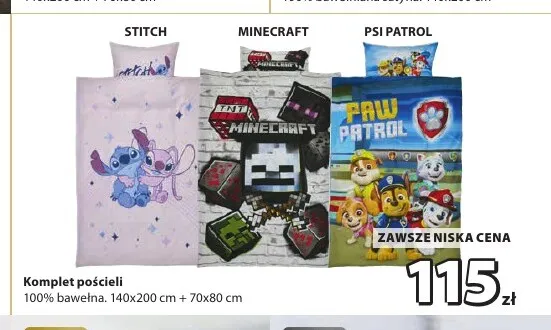 Komplet pościeli Stitch promocja w Jysk