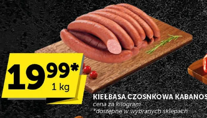Kiełbasa czosnkowa Kabanos promocja w ABC