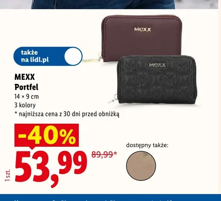 Portfel Mexx 14x9 cm promocja w Lidl