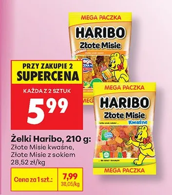 Żelki Złote Misie kwaśne promocja w Biedronka