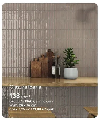 Glazura Euroceramika Iberia almno carv 24x74cm promocja w Castorama