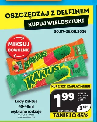 Lody Kaktus promocja w Delfin