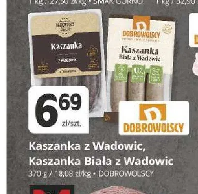 Kaszanka Biała z Wadowic Dobrowolscy promocja w Marketvita