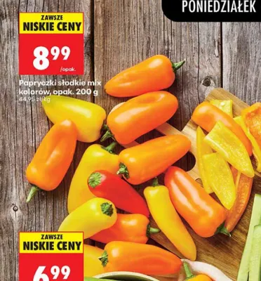Papryczki słodkie mix kolorów promocja w Biedronka