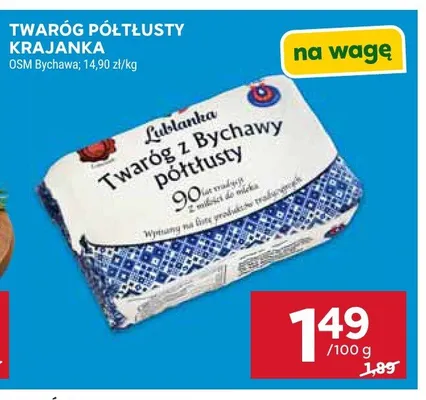 Twaróg półtłusty krajanka OSM Bychawa promocja w Stokrotka