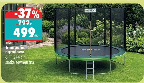 Trampolina ogrodowa 8 Ft, 244 cm, siatka zewnętrzna promocja w Biedronka Home