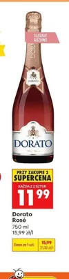 Wino musujące słodkie różowe Dorato Rosé promocja w Biedronka