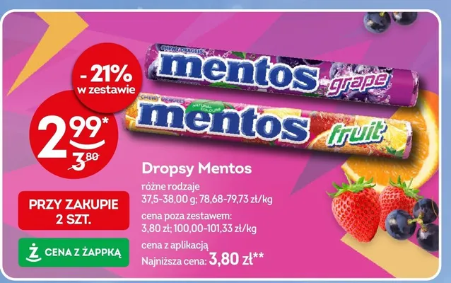 Dropsy różne rodzaje promocja w Żabka