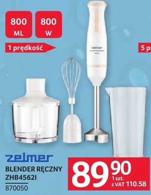 Blender ręczny ZELMER BLENDER RĘCZNY ZHB4562I promocja w Selgros