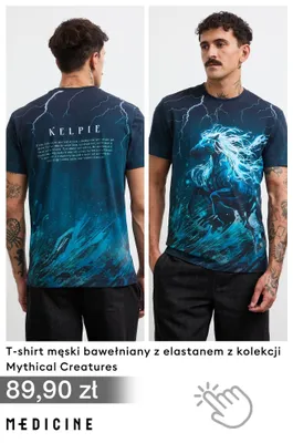 T-shirt męski bawełniany z elastanem z kolekcji Mythical Creatures Medicine promocja w Medicine