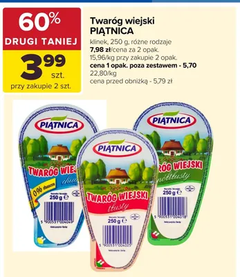 Twaróg wiejski Piątnica promocja w Carrefour