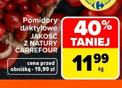 Pomidory daktylowe Jakość z Natury Carrefour promocja w Carrefour