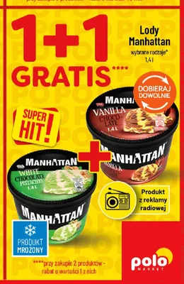 Lody Manhattan Vanilla Choco Late promocja w POLOmarket