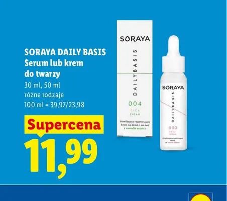 Krem do twarzy Soraya Daily Basis promocja w Lidl