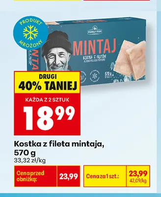 Kostka z fileta mintaja Family Fish promocja w Biedronka