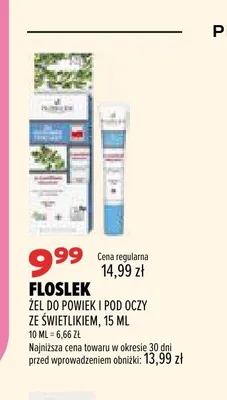 Żel do powiek i pod oczy ze świetlikiem Floslek promocja w Drogerie Natura
