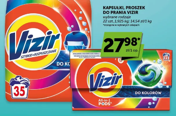 Kapsułki, proszek do prania wybrane rodzaje promocja w Euro Sklep