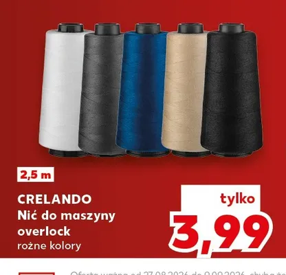 Nić do maszyny overlock Crelando promocja w Kaufland