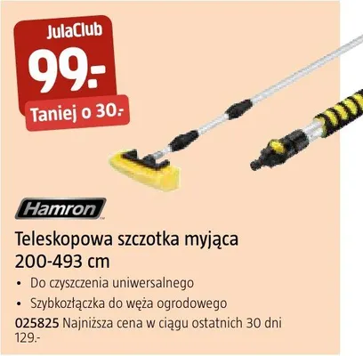 Teleskopowa szczotka myjąca 200-493 cm promocja w Jula