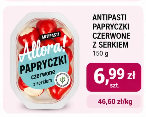 Antipasti papryczki czerwone z serkiem Allora! promocja w emma MARKET