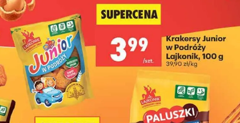 Krakersy Junior w Podróży Lajkonik promocja w Biedronka