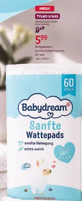 Płatki kosmetyczne Babydream promocja w Rossmann