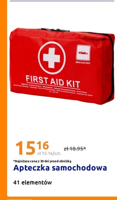 Apteczka samochodowa 41 elementów promocja w Action