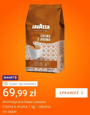Kawa ziarnista Lavazza Crema e Aroma promocja w Allegro