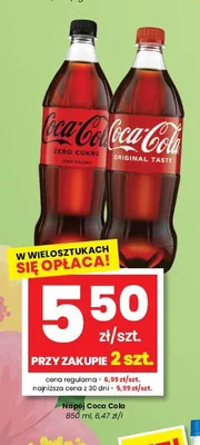 Napój Coca-Cola Zero Cukru promocja w emma MARKET