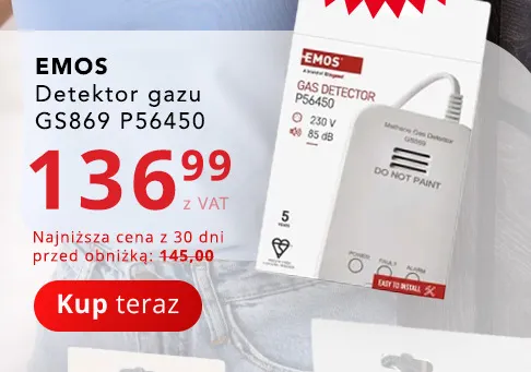 Detektor gazu GS869 P56450 Emos promocja w Poczta Polska
