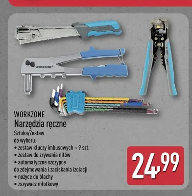 Automatyczne szczypce do zdejmowania i zaciskania izolacji WORKZONE promocja w Aldi