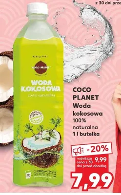Woda kokosowa 100% naturalna promocja w Kaufland