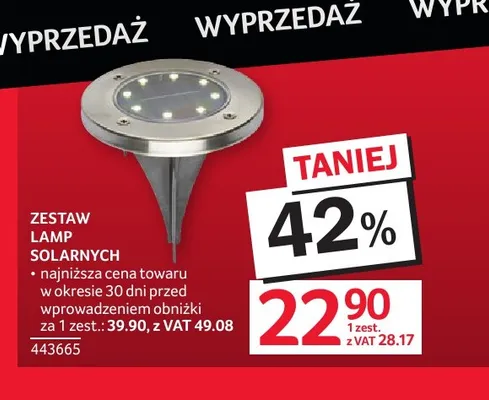 Zestaw lamp solarnych promocja w Selgros