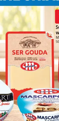 Ser gouda w plastrach Mlekovita promocja w Leclerc