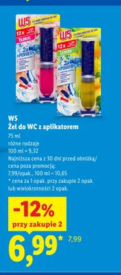 Żel do WC z aplikatorem Floral W5 promocja w Lidl