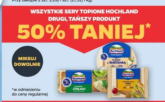 Ser topiony Hochland z ziołami promocja w Netto