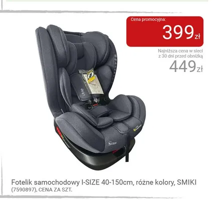 Fotelik samochodowy Smiki I-Size 40-150 cm promocja w Smyk